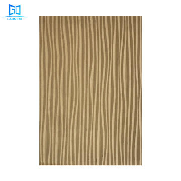 GO-W090 MDF Waved 3d TV Panel de pared Decoración de backaground Decoración